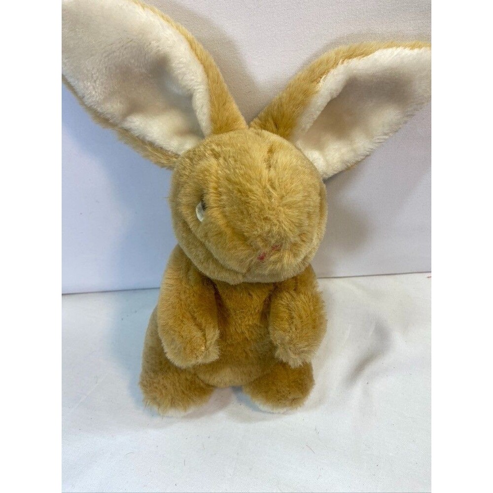 RUSS BUNKLES BROWN RATTLE RABBITT 8" PLUSH STUFF ANIMAL